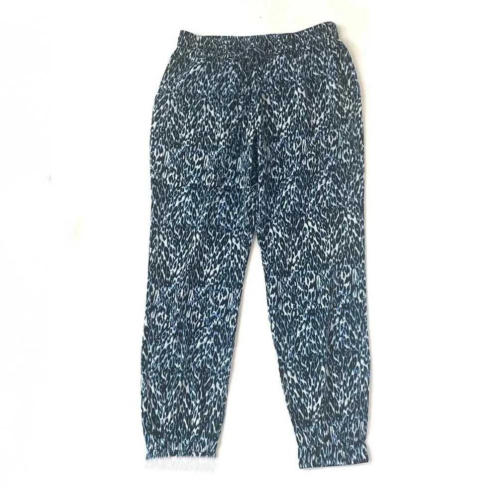 NEW Walter Baker Celia Leopard Print Joggers Size Medium - Picture 2 of 13